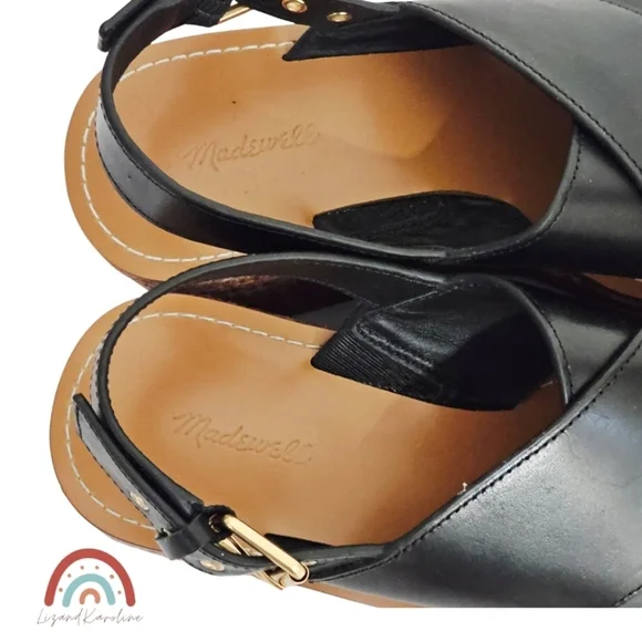 New! Madewell The Amee Wedge Sandal Leather Jute Platform Chunky Heel - Picture 10 of 14